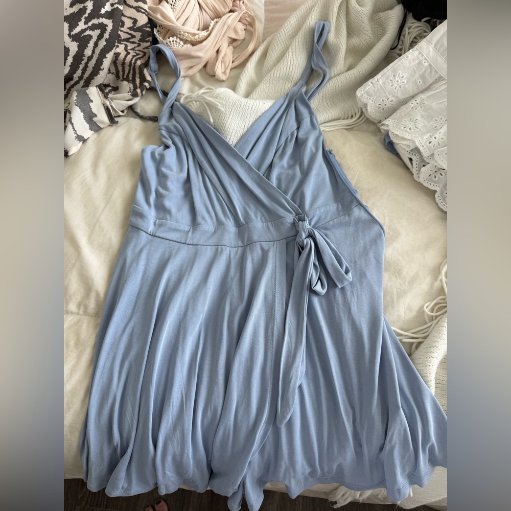 Blue Soft Sky Wrap romper